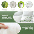 Giselle Bamboo Mattress Topper Single 5cm 1000GSM Pillowtop Cooling Pad