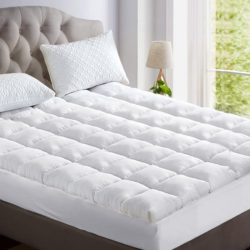 Giselle 5cm Bamboo Pillowtop Mattress Topper KING 1000GSM Washable