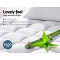 Giselle 5cm Bamboo Pillowtop Mattress Topper KING 1000GSM Washable