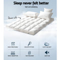 Giselle 5cm Bamboo Pillowtop Mattress Topper QUEEN 1000GSM Washable