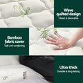 Giselle Bedding Pillowtop Mattress Topper 7.5cm Thick Bamboo Pad for Back Pain Relief Washable Skin-friendly Bed Protector with 45cm Deep Pocket King