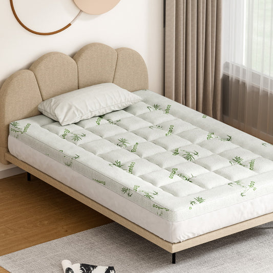 Giselle Bamboo Mattress Topper 7.5cm King Single 45cm Deep Pocket