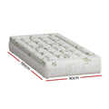 Giselle Bedding Pillowtop Mattress Topper 7.5cm Thick Bamboo Pad for Back Pain Relief Washable Skin-friendly Bed Protector with 45cm Deep Pocket Single