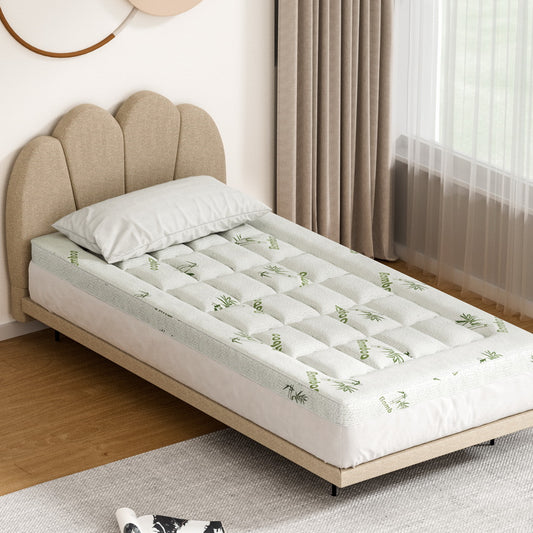 Giselle Pillowtop Mattress Topper 7.5cm Bamboo Single Washable