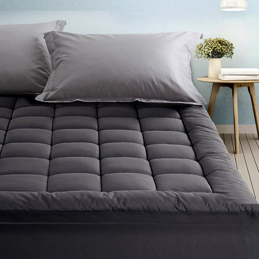 Giselle Bamboo Charcoal Pillowtop Topper 1000GSM DOUBLE 45cm