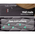 Giselle Bamboo Charcoal Pillowtop Topper QUEEN 1000GSM 5cm