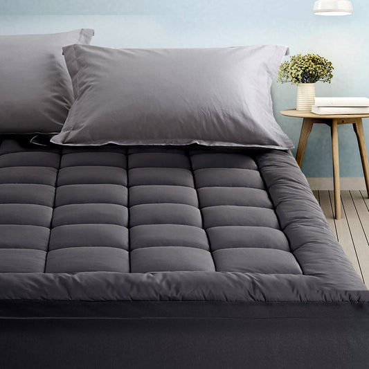 Giselle Bamboo Charcoal Pillowtop Topper Single 1000GSM 5cm