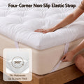 Giselle Double Pillow Top Mattress Topper 1300GSM White Duck Feather For Old Bed Upgrade 5cm Thick