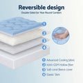 Giselle Pillowtop Mattress Topper QUEEN 5cm Cooling Coral Fleece