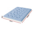 Giselle Pillowtop Mattress Topper 5cm Single Cooling Coral Fleece