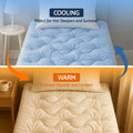 Giselle Pillowtop Mattress Topper 5cm Single Cooling Coral Fleece