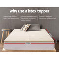 Giselle 5cm Latex Mattress Topper DOUBLE Cooling 7 Zone Pain Relief