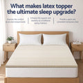 Giselle Natural Latex Mattress Topper 7-Zone 5cm DOUBLE