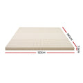 Giselle Latex Mattress Topper 7.5cm 7-Zone Double Beige Cooling