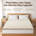 Giselle Latex Mattress Topper 7.5cm 7-Zone Double Beige Cooling