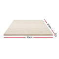 Giselle Latex Mattress Topper 5cm King Cooling 7 Zone Pain Relief