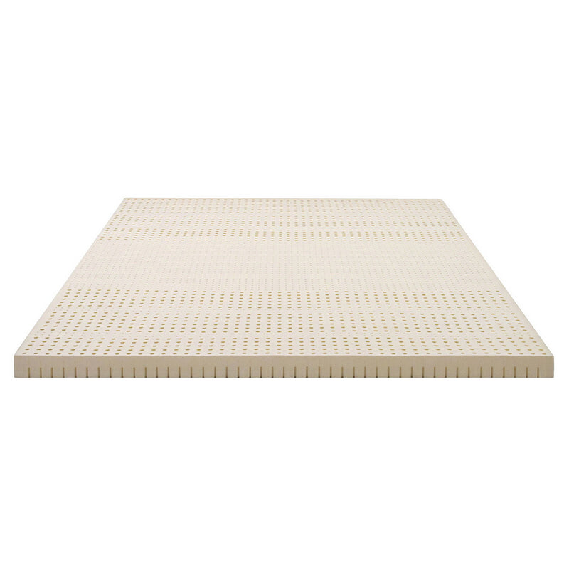 Giselle Latex Mattress Topper King 7.5cm 7-Zone Cooling Beige