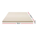 Giselle Latex Mattress Topper King 7.5cm 7-Zone Cooling Beige