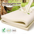 Giselle 5cm Latex Mattress Topper King Single 7 Zone Cooling Pad
