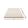 Giselle Latex Mattress Topper 7.5cm 7-Zone King Single Beige