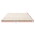 Giselle Latex Mattress Topper 7.5cm QUEEN 7-Zone Cooling Beige
