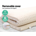 Giselle Latex Mattress Topper 7.5cm QUEEN 7-Zone Cooling Beige