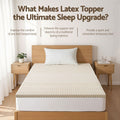 Giselle 5cm Latex Mattress Topper Single Cooling 7 Zone Pain Relief