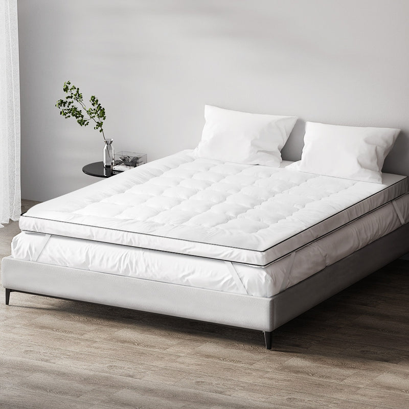 Giselle Pillowtop Mattress Topper 5cm KING SINGLE 500GSM Washable