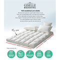 Giselle Pillowtop Mattress Topper 5cm KING SINGLE 1000GSM Microfibre