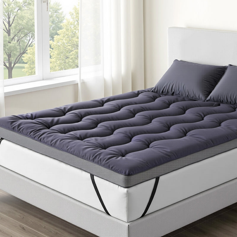 Giselle 5cm Pillowtop Bamboo Mattress Topper DOUBLE 500GSM