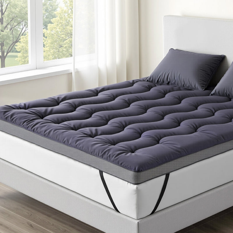 Giselle Bamboo Pillowtop Mattress Topper QUEEN 5cm 500GSM