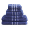 6 Pack Bath Towels Cotton Navy Towel Set