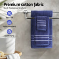 6 Pack Bath Towels Cotton Navy Towel Set