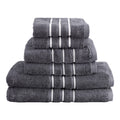 6 Pack Bath Towels Cotton Grey