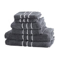 6 Pack Bath Towels Cotton Grey
