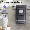 6 Pack Bath Towels Cotton Grey