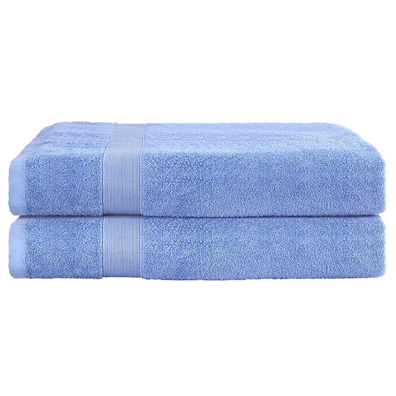 2 Pack Bath Sheets Cotton Extra Large Towel Blue