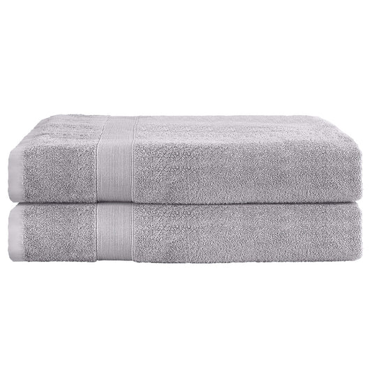 2 Pack Bath Sheets Cotton Extra Large Grey Towels