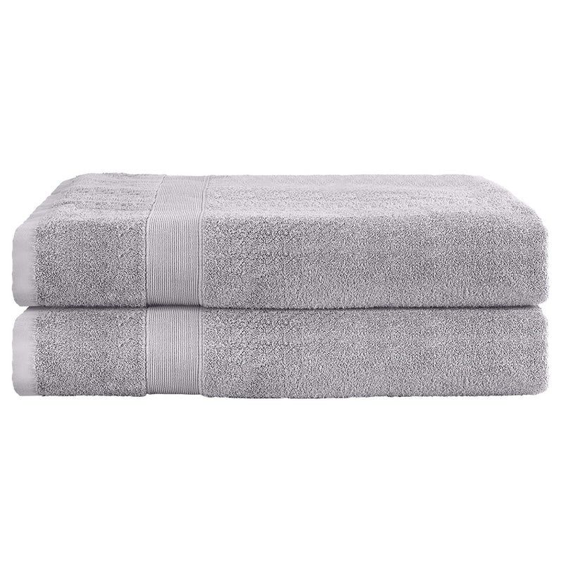 2 Pack Bath Sheets Cotton Extra Large Grey Towels