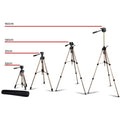 Weifeng Camera Tripod 62-160cm DSLR Mount Adjustable Gold