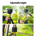 Weifeng Camera Tripod 62-160cm DSLR Mount Adjustable Gold