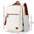 Wanderlite 20L Travel Laptop Backpack Carry On Work Bag with USB Port for Airlines Outdoor Business Beige