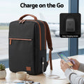 Wanderlite 20L Travel Laptop Backpack Carry On Work Bag with USB Port for Airlines Outdoor Business Black
