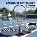 Everfit 27 Inch Tennis Racket Lightweight Racquet for Beginner Adult Players Black