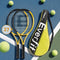 Everfit 27 Inch Tennis Racket Set of 2 Pack 27 Inch Lightweight Cushioned Grip Gold