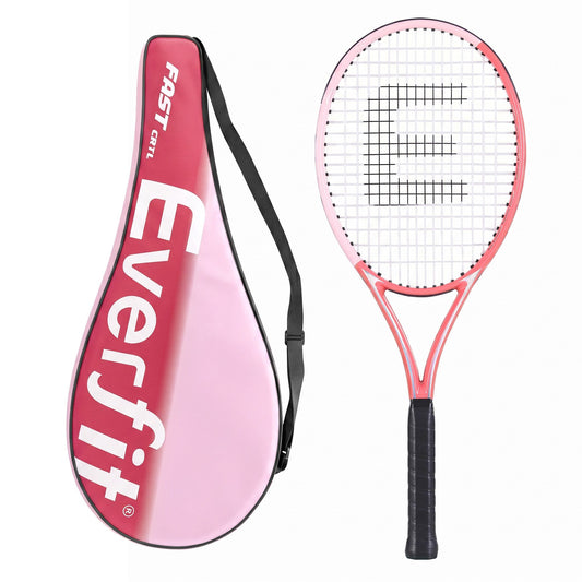 Everfit 27 Inch Tennis Racket Lightweight Racquet for Beginner Adult Players Pink