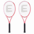Everfit Tennis Racket Set 2 Pack 27 Inch Lightweight Cushioned Grip for Adults Pink