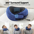 Wanderlite Memory Foam Neck Pillow Blue Travel Airplane Car Office