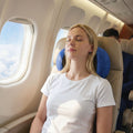 Wanderlite Memory Foam Neck Pillow Blue Travel Airplane Car Office
