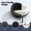 Wanderlite Memory Foam Neck Pillow Travel Airplane Car Dark Grey